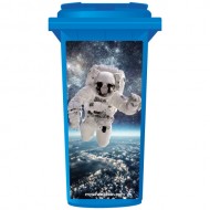 Astranaut In Outter Space Wheelie Bin Sticker Panel